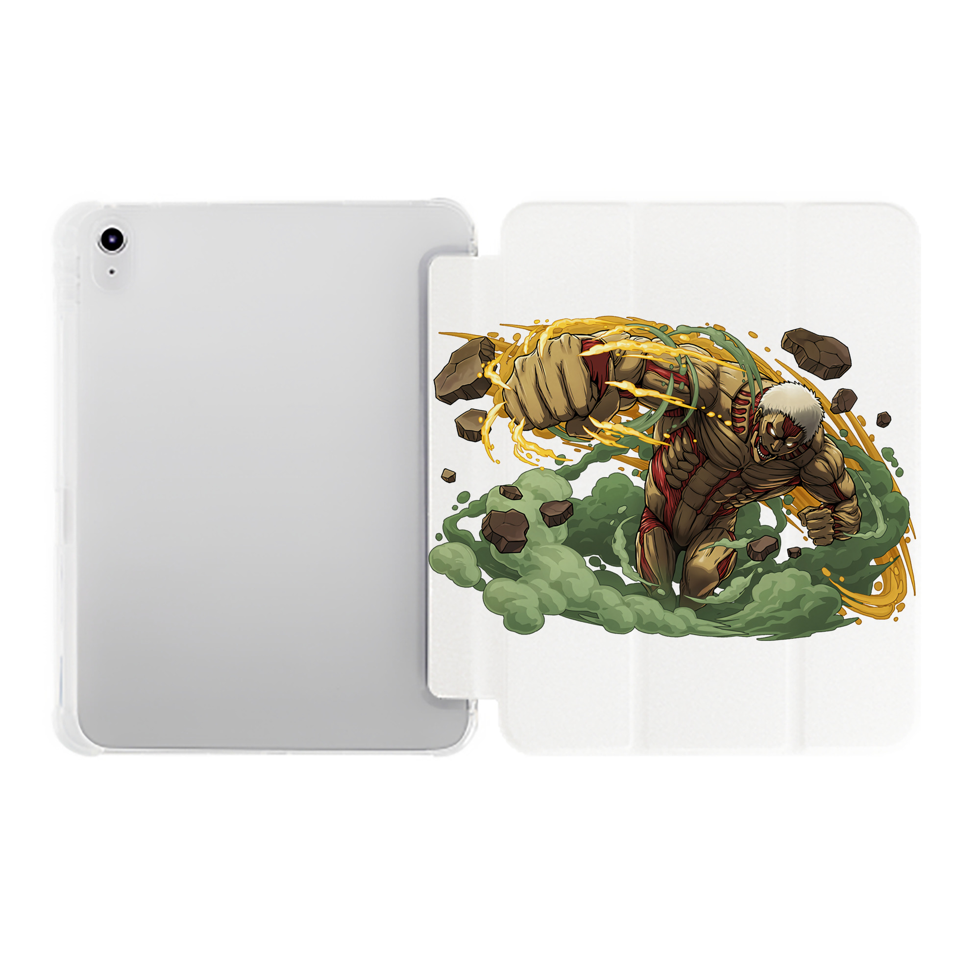 （画像用） 進撃の巨人 Attack on Titan IPad ケース ペン収納付き 三つ折りスタンド PUレザー×シリコン 対応機種9.5/10.5/10.9インチ